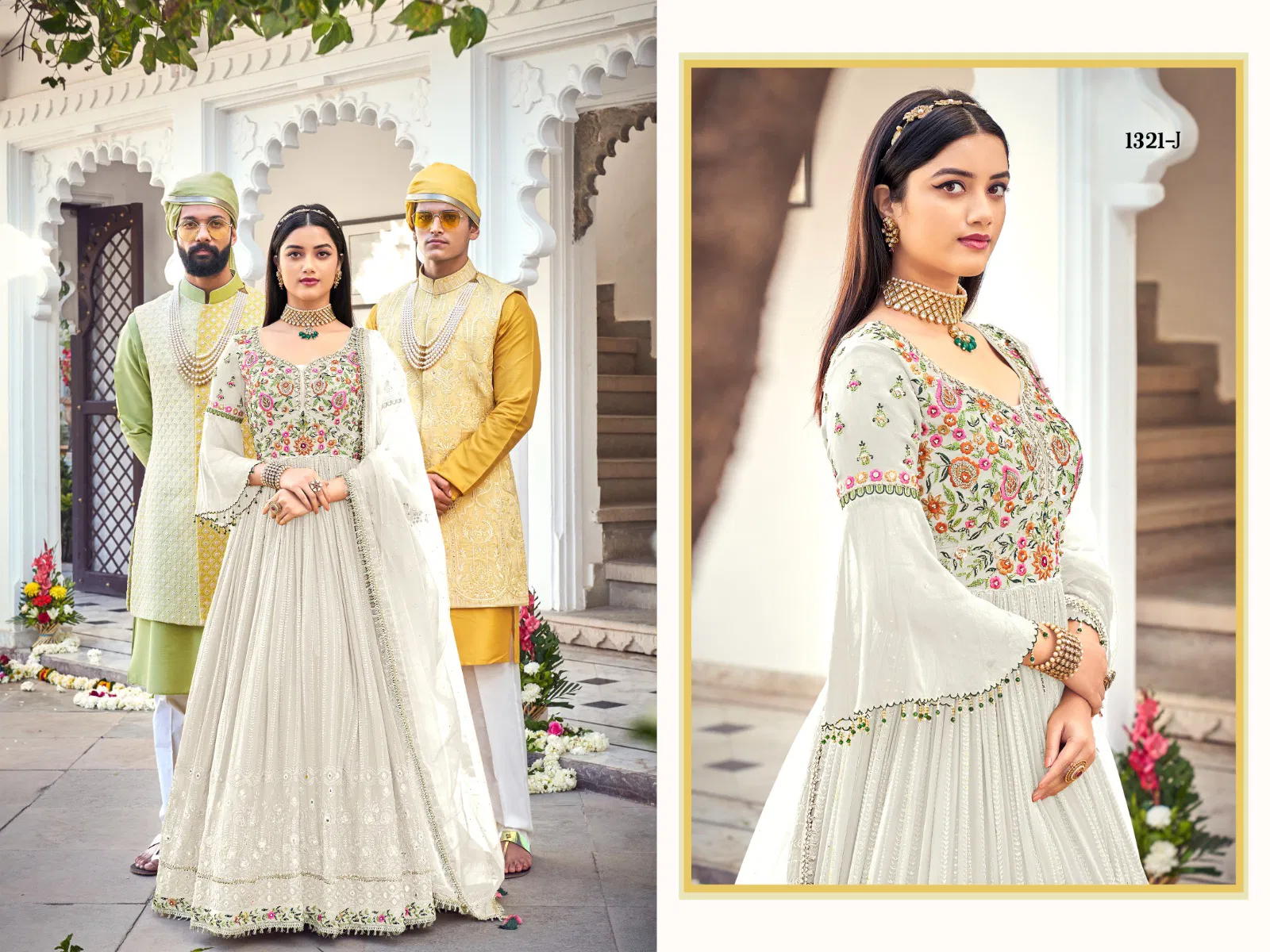 Heavy Faux Georgette With Embroidery Work eba Floor Legth Designer Wedding Salwar Suit